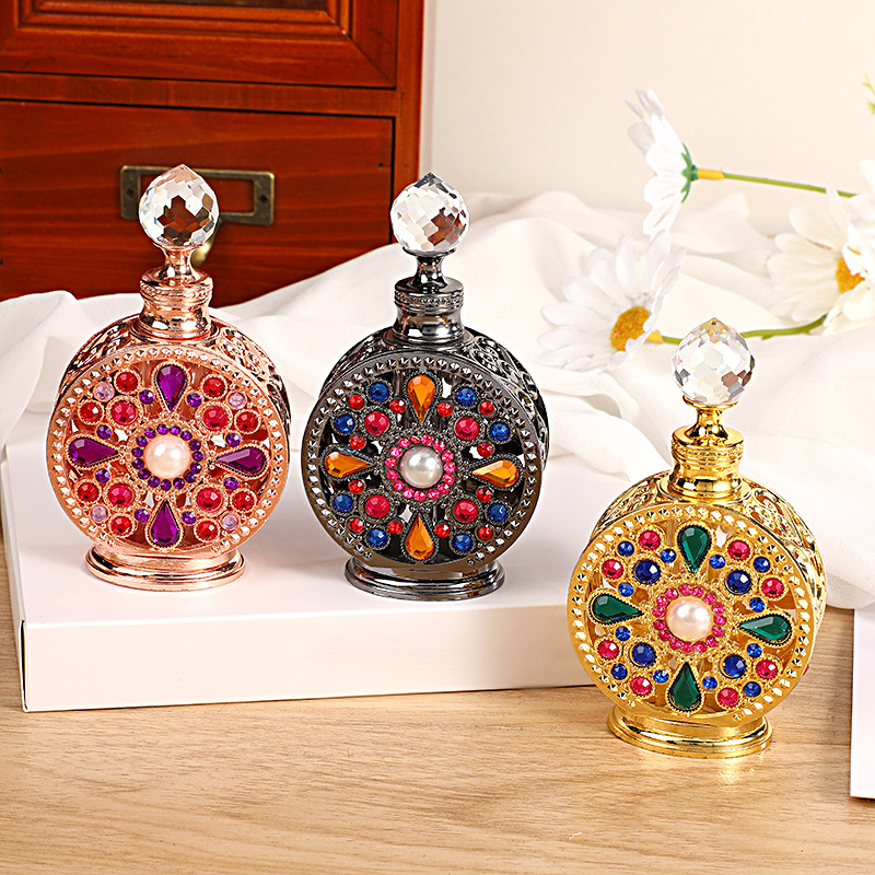 Luxury Skincare Oil - ขวดน้ำหอมขนาด 12 มล. ขวดโลหะเปล่า น้ำมันหอมระเหย น้ำหอม