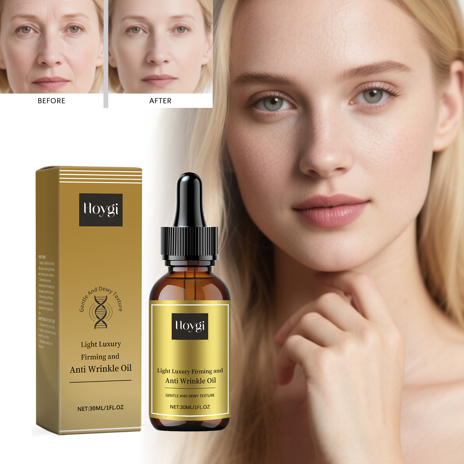 Luxury Skincare Women - น้ำมันบำรุงผิวหน้ากระชับ ยกกระชับ ลดเลือนริ้วรอย ปรับผิวให้กระจ่างใส บำรุงผิวให้เรียบเนียน นุ่ม